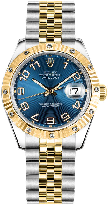 ROLEX Datejust 31 Blue Dial Stainless Steel & Gold Watch 178313 Image 1
