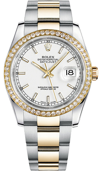 ROLEX Datejust 36 White Dial Oyster Bracelet Watch 116243 Image 1