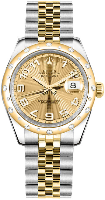 ROLEX Datejust 31 Champagne Dial Diamond Watch 178343 Image 1