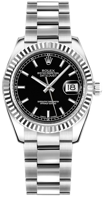 ROLEX Datejust 31 Black Dial Oyster Bracelet Watch 178274-0034 Image 1