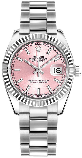 ROLEX Datejust 31 Steel & White Gold Bezel Watch 178274-0027 Image 1