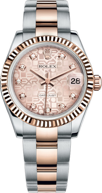 ROLEX Datejust 31 Pink Jubilee Dial Ladies Watch 178271-0038 Image 1