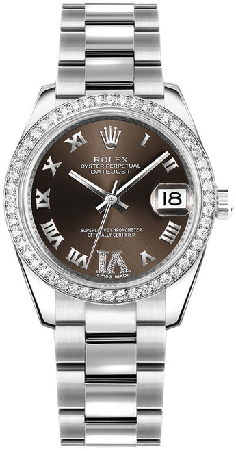 ROLEX Datejust 31 Rhodium Dial Diamond Watch 178384-0026 Image 1 ROLEX Datejust 31 Rhodium Dial Diamond Watch 178384-0026 Image 1