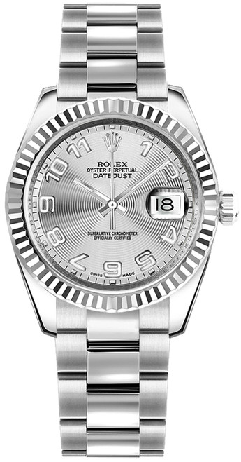 ROLEX Datejust 31 Luxury Stainless Steel & White Gold Bezel Watch 178274 Image 1