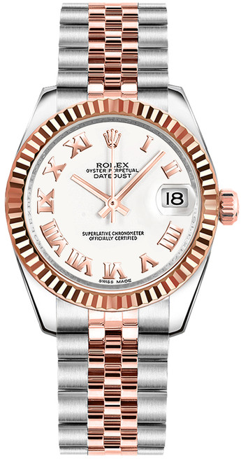 ROLEX Datejust 31 White Roman Numeral Dial Watch 178271-0067 Image 1