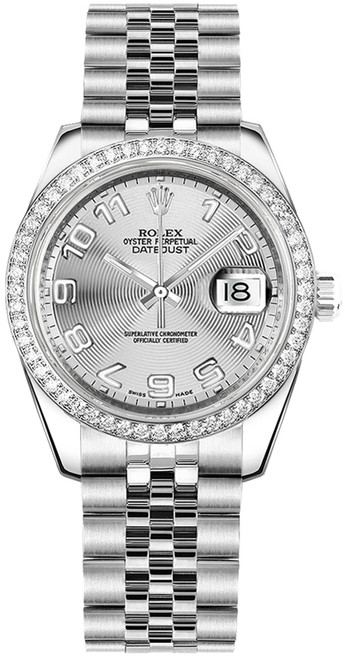 ROLEX Datejust 31 Diamond Gold Bezel Watch 178384 Image 1