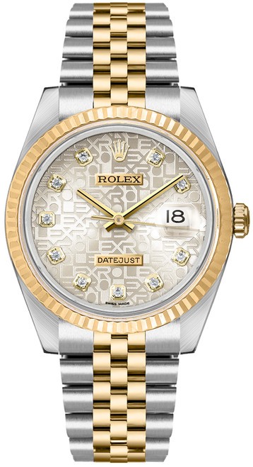 ROLEX Datejust 36 Ivory Jubilee Bracelet Luxury Watch 16233 Image 1
