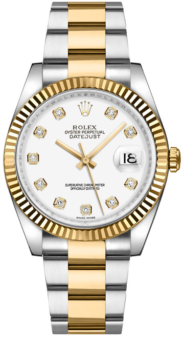ROLEX Datejust 36 White Diamond Dial Oyster Bracelet Watch 116233-0174 Image 1