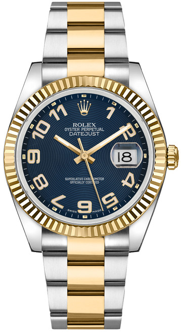 ROLEX Datejust 36 Oyster Bracelet Gold & Steel Watch 116233 Image 1