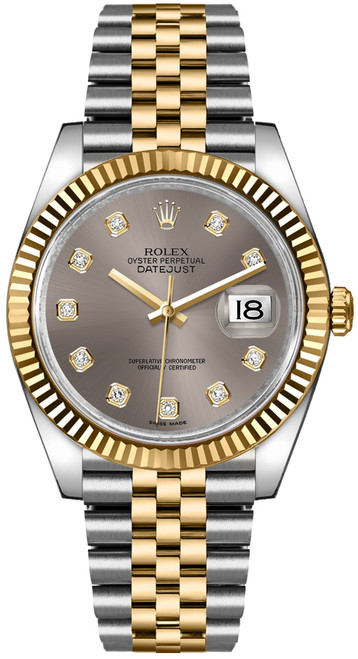 ROLEX Datejust 36 Grey Diamond Dial Watch 116233 Image 1