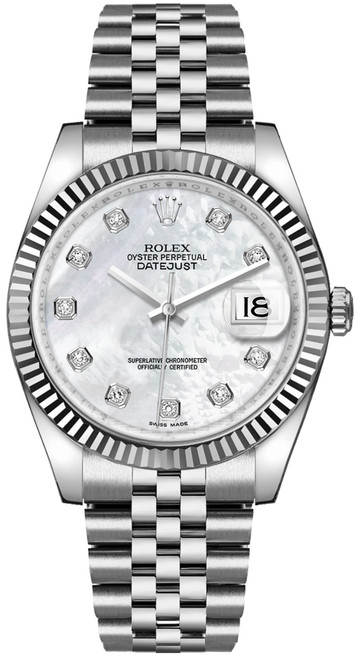 ROLEX Datejust 36 Mother Of Pearl Diamond Dial Watch 116234-0078 Image 1