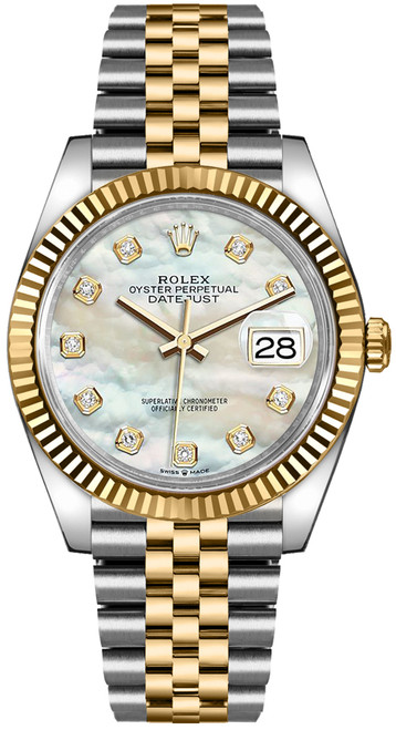ROLEX Datejust 36 Mother Of Pearl Diamond Dial Watch 126233-0023 Image 1