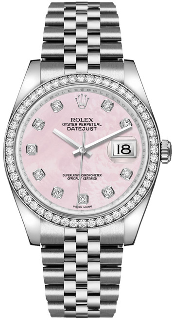 ROLEX Datejust 36 Pink Diamond Jubilee Bracelet Women'S Watch 116244-0013 Image 1