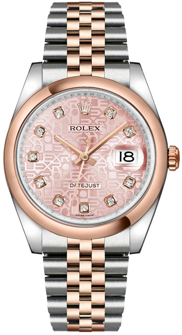 ROLEX Datejust 36 Pink Jubilee Watch 116201-0062 Image 1