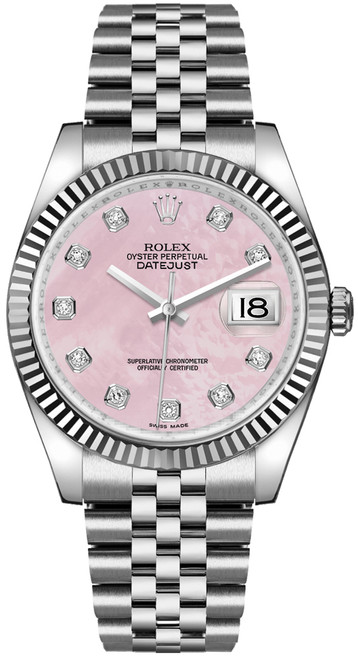 ROLEX Datejust 36 Pink Mother Of Pearl Dial Women'S Watch 116234-0104 Image 1 ROLEX Datejust 36 Pink Mother Of Pearl Dial Women'S Watch 116234-0104 Image 1