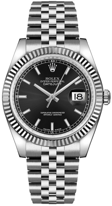 ROLEX Datejust 36 Black Dial Watch 116234 Image 1