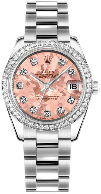 ROLEX Datejust 31 Pink Diamond Watch 178384 Image 1 ROLEX Datejust 31 Pink Diamond Watch 178384 Image 1