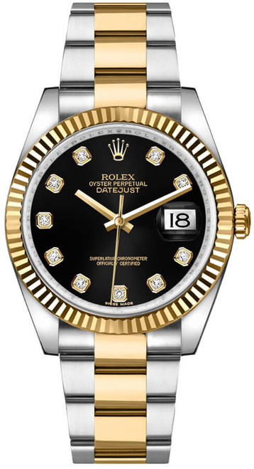 ROLEX Datejust 36 Black Diamond Dial Watch 116233-0175 Image 1