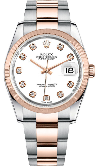 ROLEX Datejust 36 White Diamond Dial Watch 116231-0063 Image 1