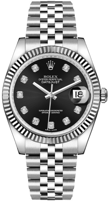 ROLEX Datejust 36 Black Diamond Dial Luxury Watch 116234-0083 Image 1