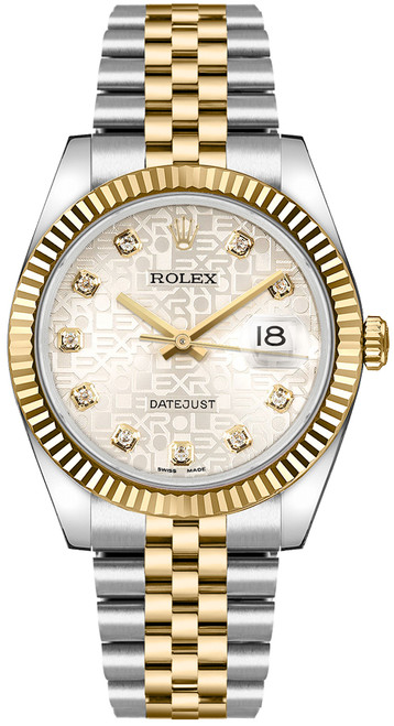 ROLEX Datejust 36 Silver Jubilee Diamond Women'S Watch 116233-0156 Image 1