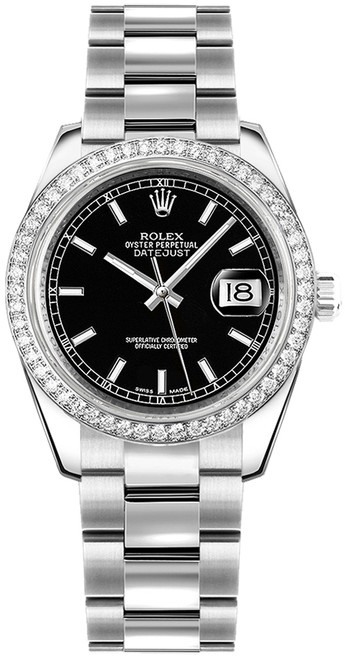 ROLEX Datejust 31 Women'S Black Dial Watch 178384-0054 Image 1