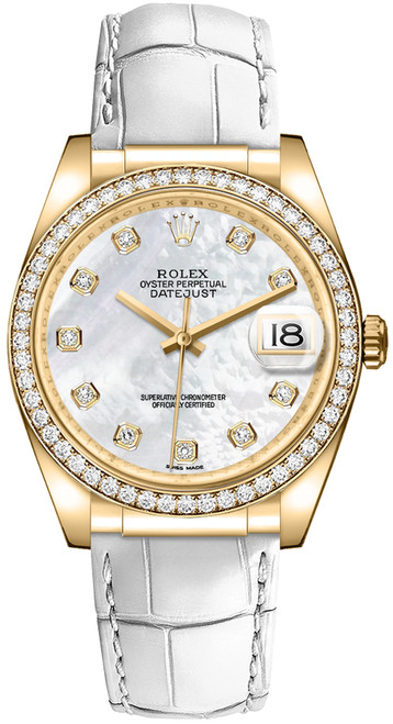 ROLEX Datejust 36 18K Yellow Gold Diamonds Women'S Watch 116188 Image 1