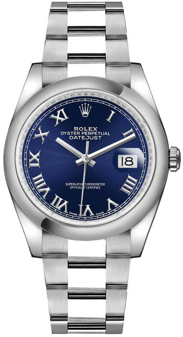 ROLEX Datejust 36 Blue Roman Numeral Watch 116200-0060 Image 1 ROLEX Datejust 36 Blue Roman Numeral Watch 116200-0060 Image 1