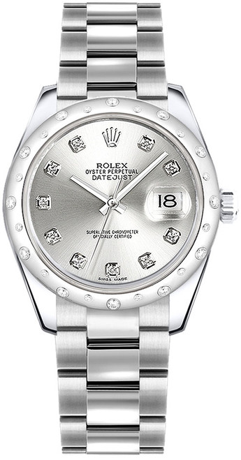 ROLEX Datejust 31 Silver Diamond Watch 178344-0032 Image 1