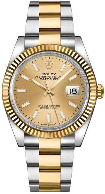 ROLEX Datejust 36 Champagne Index Dial Unisex Watch 126233-0016 Image 1
