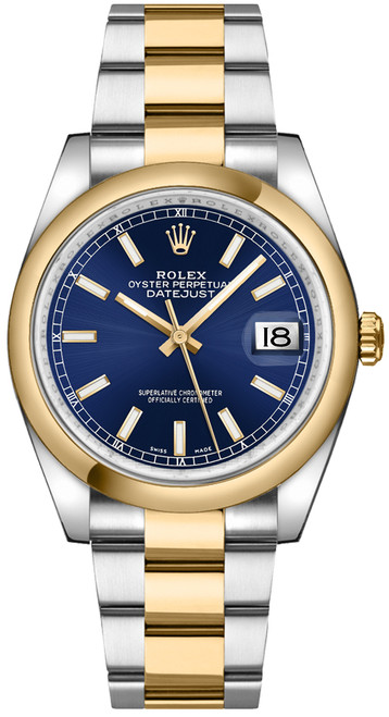 ROLEX Datejust 36 Blue Dial Watch 116203 Image 1