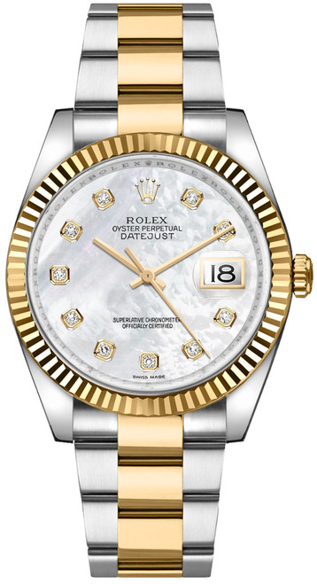 ROLEX Datejust 36 Mother Of Pearl Diamond Luxury Watch 116233 Image 1
