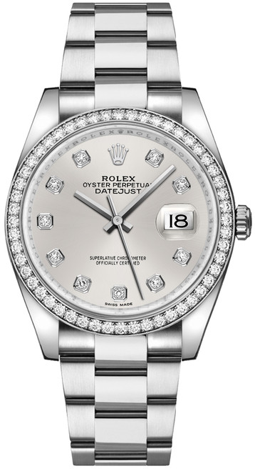 ROLEX Datejust 36 Diamond Bezel Oyster Bracelet Women'S Watch 116244-0033 Image 1