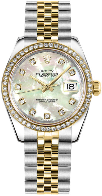 ROLEX Datejust 31 Mother Of Pearl Diamond Ladies Watch 178383-0008 Image 1