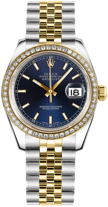 ROLEX Datejust 31 Blue Dial Jubilee Bracelet Watch 178383 Image 1