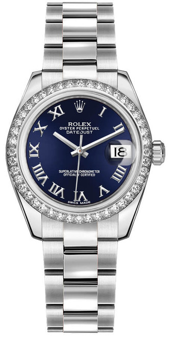 ROLEX Datejust 31 Blue Dial White Gold Women'S Watch 178384-0058 Image 1
