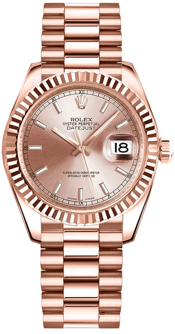 ROLEX Datejust 31 Everose Gold President Bracelet Women
S Watch 178275F-0017 Image 1