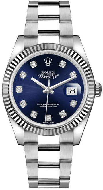 ROLEX Datejust 36 Blue Diamond Oyster Bracelet Watch 116234-0134 Image 1