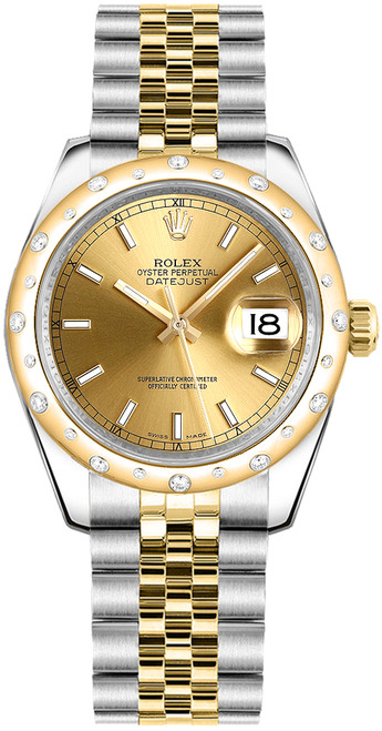 ROLEX Datejust 31 Champagne Dial Diamond Women'S Watch 178343-0050 Image 1