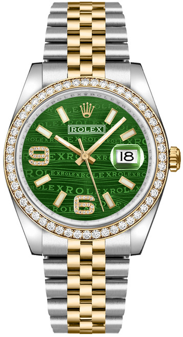 ROLEX Datejust 36 Green Diamond Dial Watch 116243 Image 1