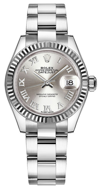 ROLEX Lady-Datejust 28 Silver Roman Numeral Women'S Watch 279174-0008 Image 1