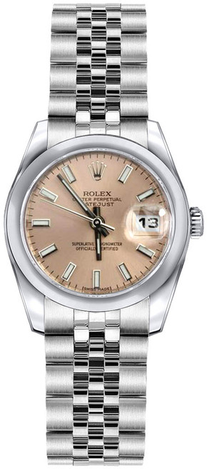 ROLEX Lady-Datejust 26 Pink Dial Steel Women'S Watch 179160 Image 1