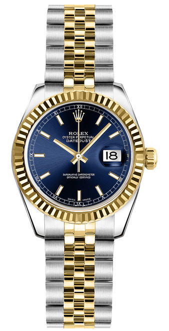 ROLEX Lady-Datejust 26 Blue Dial Watch 179173 Image 1