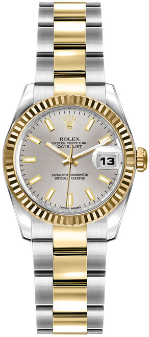 ROLEX Lady-Datejust 26 Silver Dial Oyster Bracelet Watch 179173 Image 1