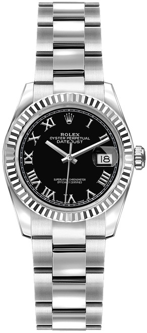 ROLEX Lady-Datejust 26 Roman Numeral Oyster Bracelet Watch 179174 Image 1