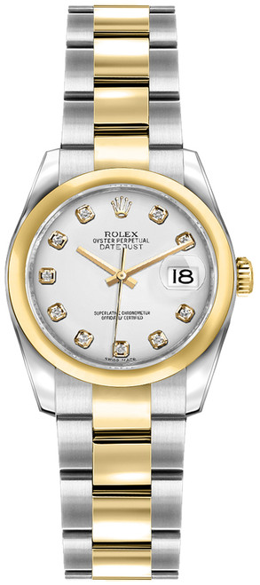 ROLEX Lady-Datejust 26 White Diamond Oyster Bracelet Women'S Watch 179163 Image 1