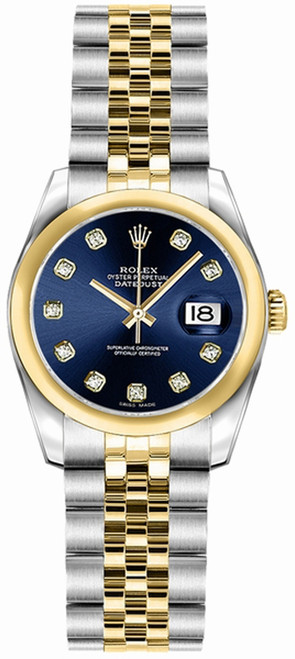 ROLEX Lady-Datejust 26 Blue Diamond Dial Women
S Watch 179163 Image 1