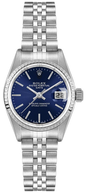 ROLEX Lady-Datejust 26 Blue Index Dial Women'S Watch 79240 Image 1