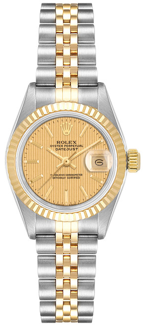 ROLEX Lady-Datejust 26 Champagne Tapestry Dial Women'S Watch 69173 Image 1