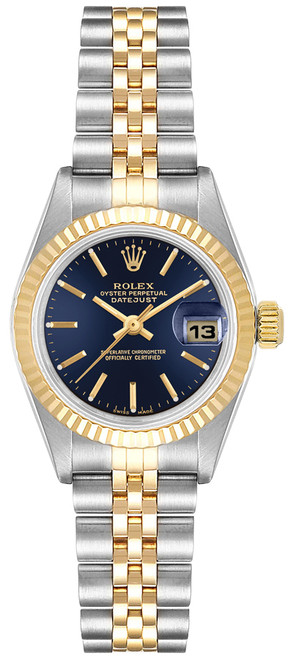 ROLEX Lady-Datejust 26 Blue Dial Steel & Yellow Gold Women'S Watch 79173 Image 1